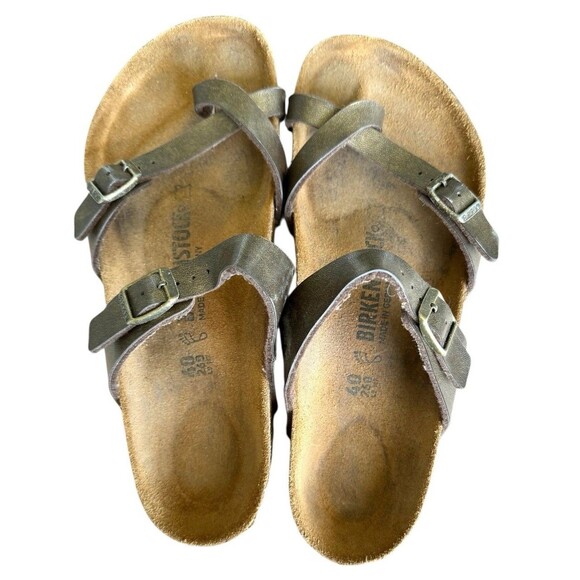 Birkenstock Mayari Brown Leather Buckle Sandals Women\'s Size 9